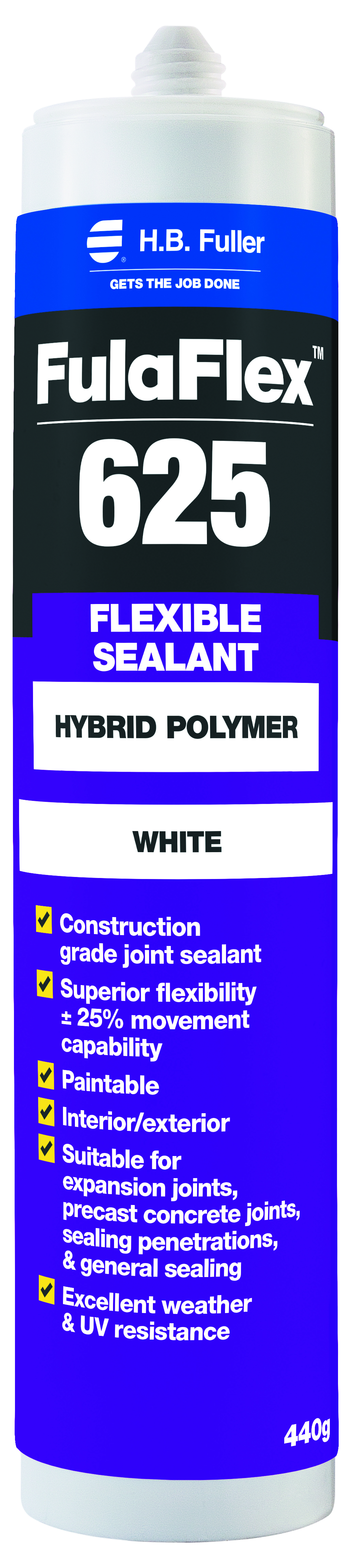 FULAFLEX 625 HYBRID SEALANT 440G CARTRIDGE WHITE 12 PER BOX